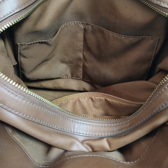 Fossil Cream and Tan Satchel - Picture 5 of 11